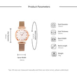 CONJUNTO DE RELÓGIO FEMININO COM PULSEIRAS